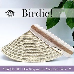 Sungazer UV Visor | Ivory & Gold | Natural SPF 35